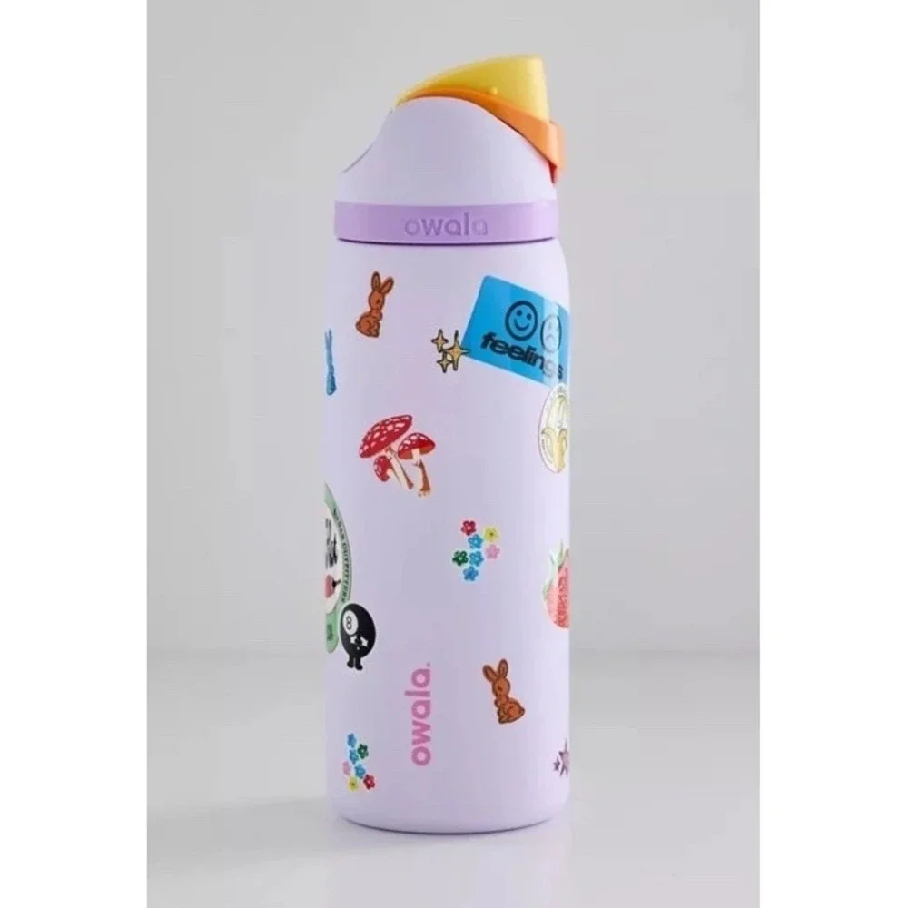 Owala FreeSip 32oz Dear Diary Lavender Bunny Insulated Water Bottle New - Picture 1 of 6